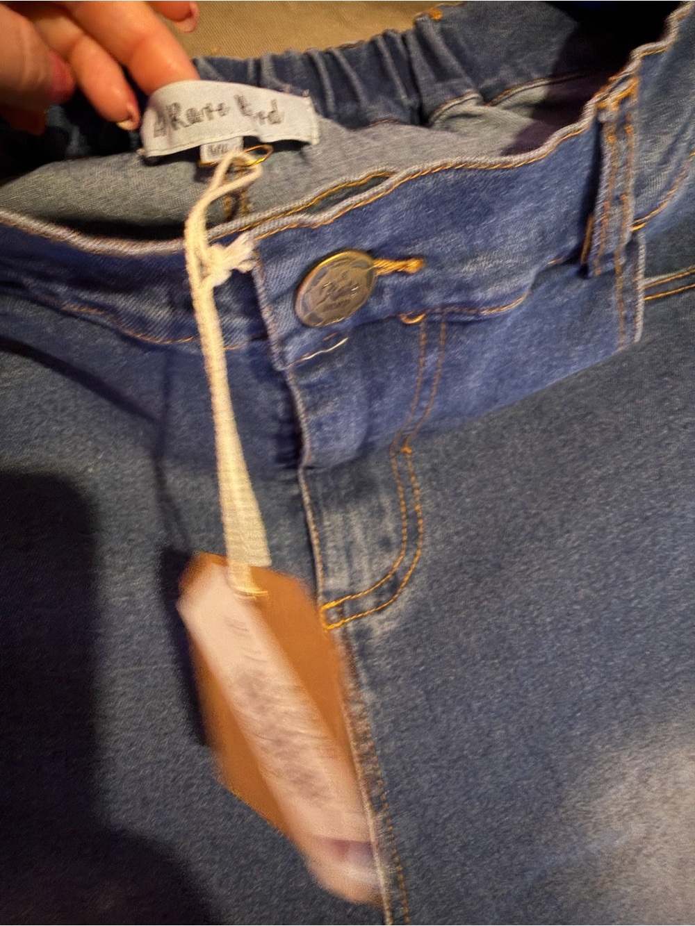 A rare bird fringe jeans